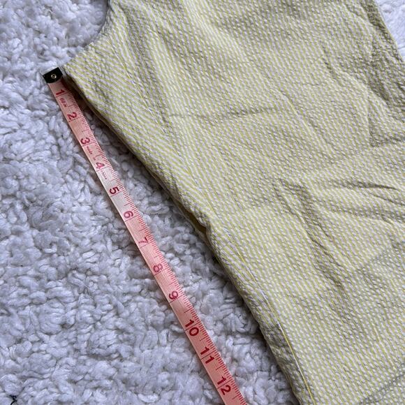 Vintage Lily Pulitzer Yellow White Pin Stripes Cropped Beachy Pants Light 01225 - Picture 8 of 9